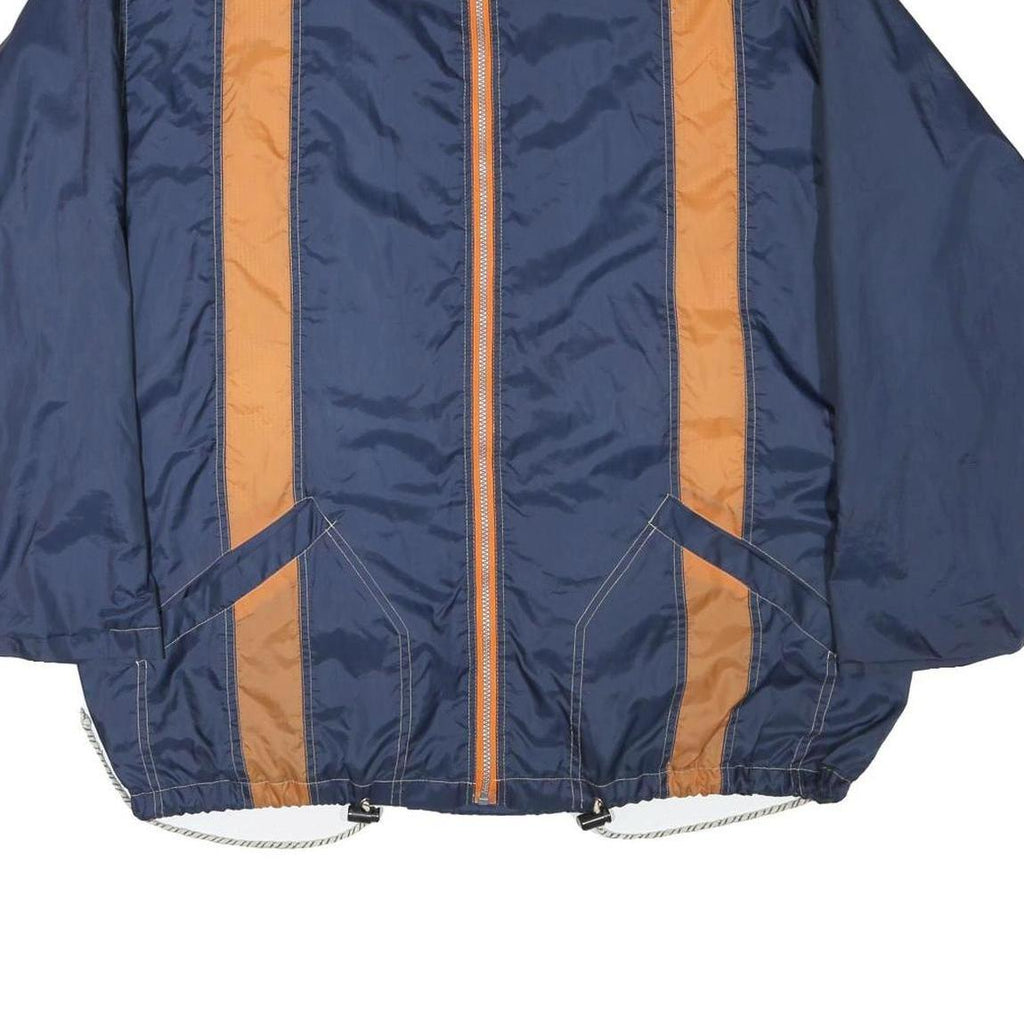 EARTHBOUND Mens Navy & Orange Casual Zip Jacket XL Polyester Blend Sporty