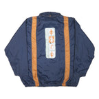 EARTHBOUND Mens Navy & Orange Casual Zip Jacket XL Polyester Blend Sporty