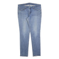 LEVI'S Womens Slim Light Blue Denim Jeans W35 L30 Slim Fit Zip Closure