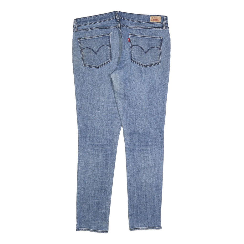 LEVI'S Womens Slim Light Blue Denim Jeans W35 L30 Slim Fit Zip Closure