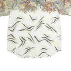 SEPERATE ISSUE Womens Cream Animal Print Shirt Short Sleeve Button Collar XL