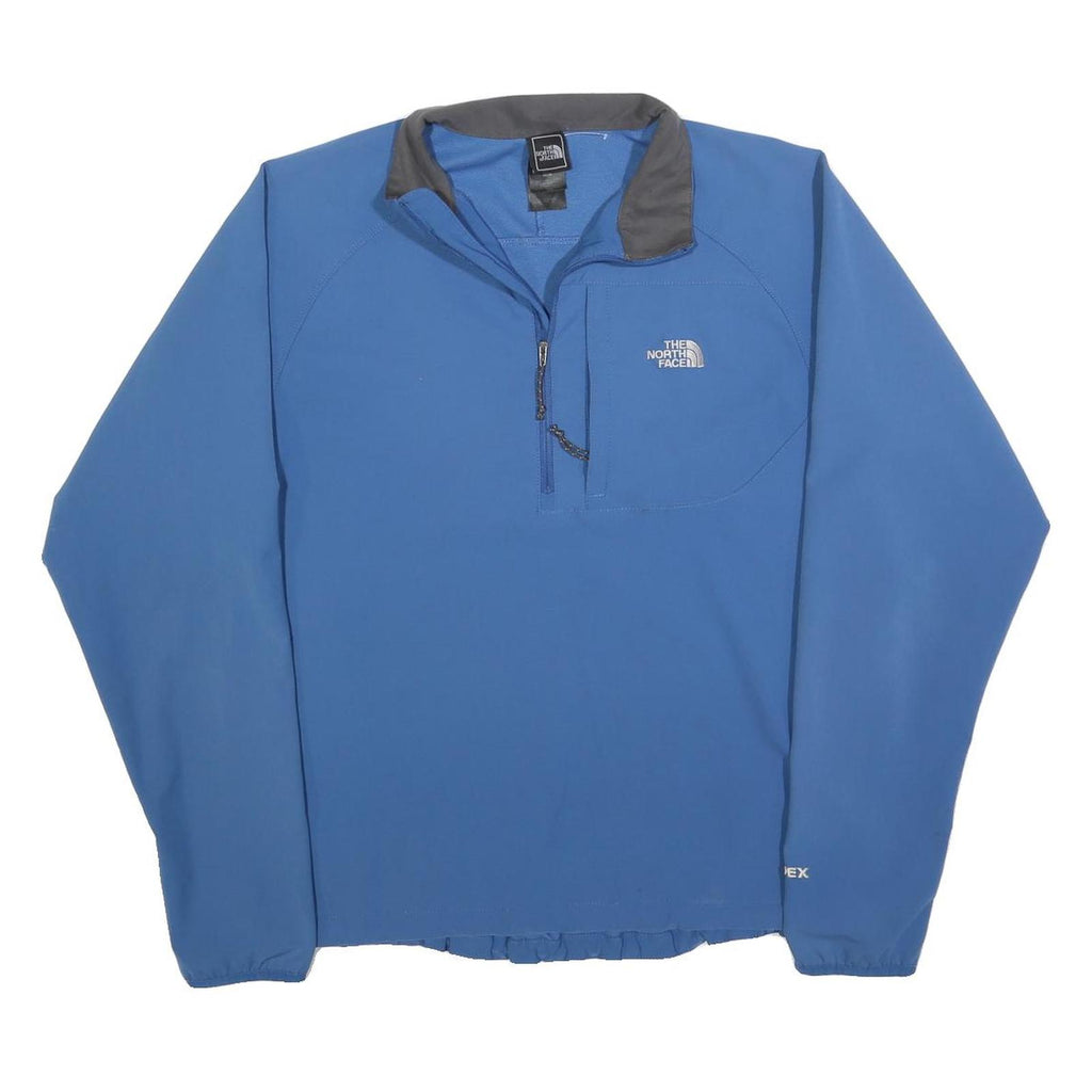 THE NORTH FACE Mens Blue Outdoor Jacket M Polyester Blend Plain Zip Lightweight