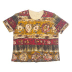 Womens Printed Blouse Brown Floral L