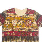 Womens Printed Blouse Brown Floral L