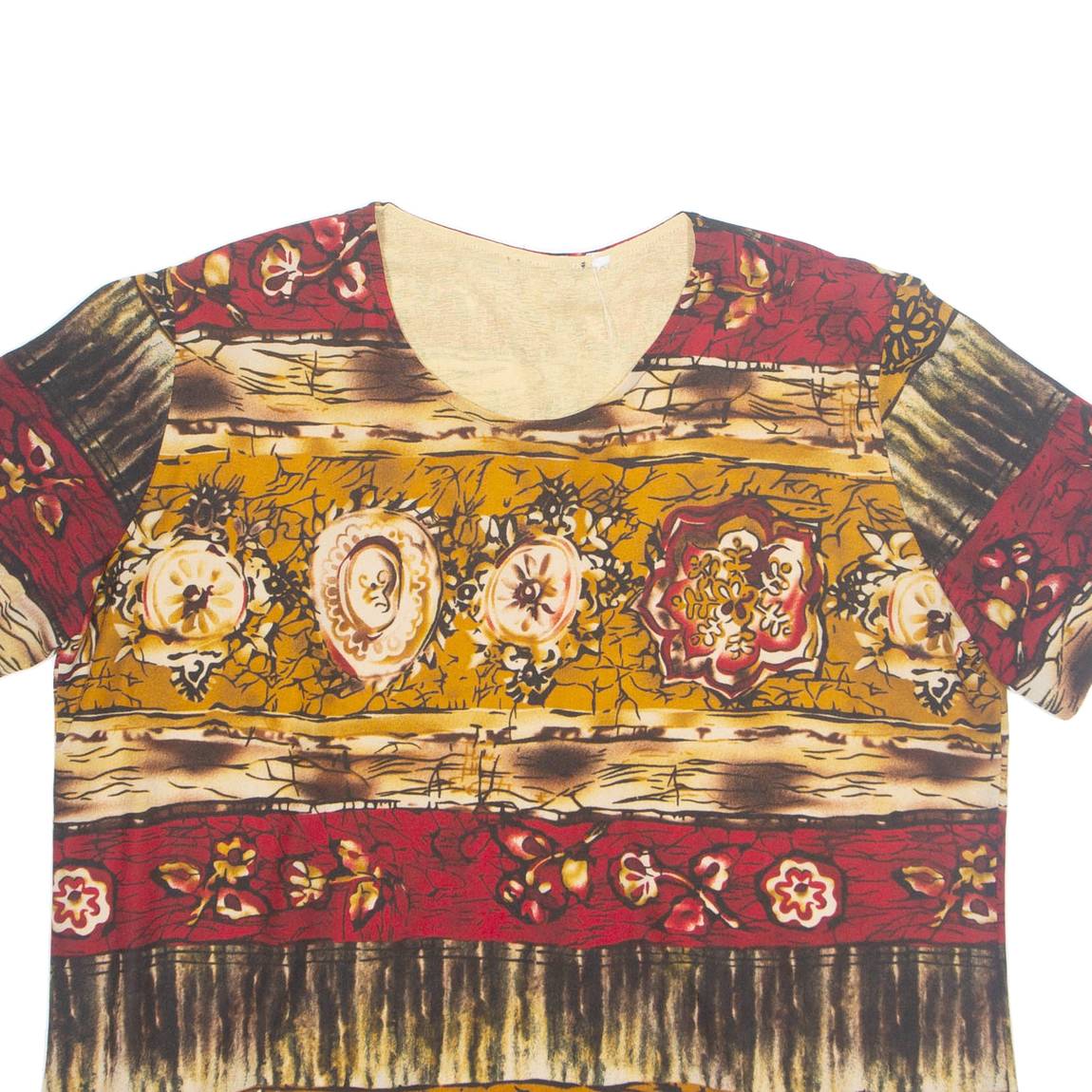 Womens Printed Blouse Brown Floral L