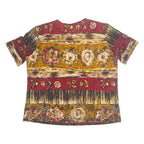 Womens Printed Blouse Brown Floral L