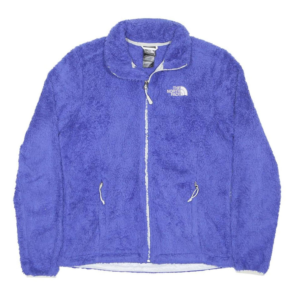 THE NORTH FACE Womens Blue Fleece Jumper Full Zip Crew Neck Regular S Outdoor
