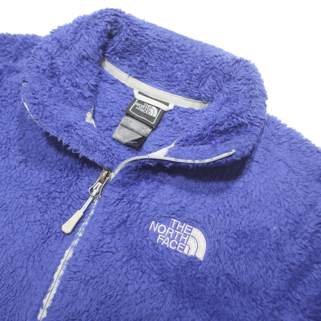 THE NORTH FACE Womens Blue Fleece Jumper Full Zip Crew Neck Regular S Outdoor