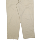 DICKIES Mens Cotton Blend Beige Regular Straight Trousers W40 L30 Workwear Zip