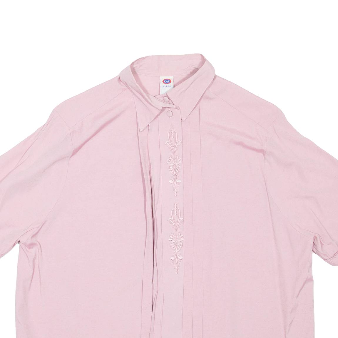 Womens Shirt Pink Collared Viscose L