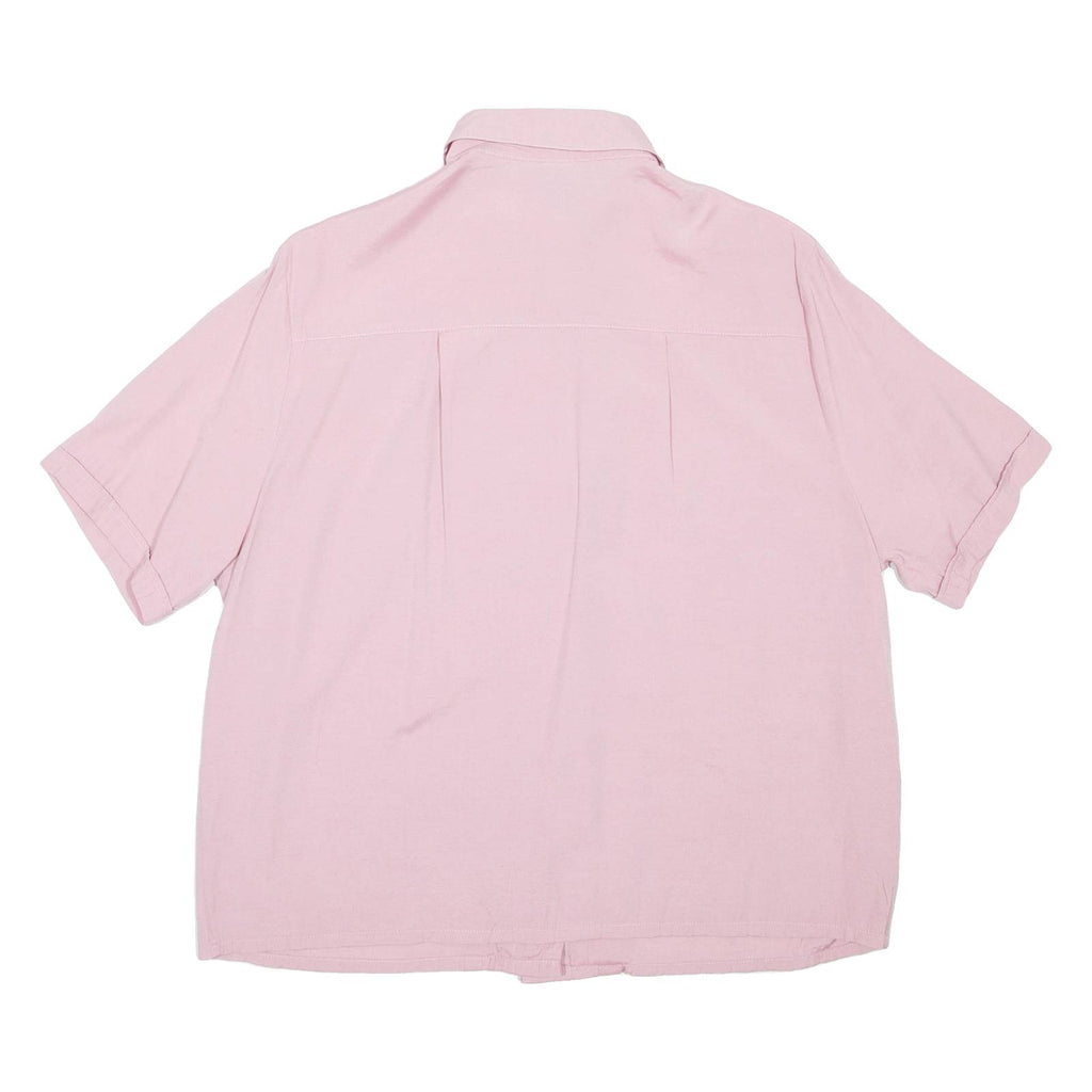 Womens Shirt Pink Collared Viscose L