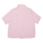 Womens Shirt Pink Collared Viscose L