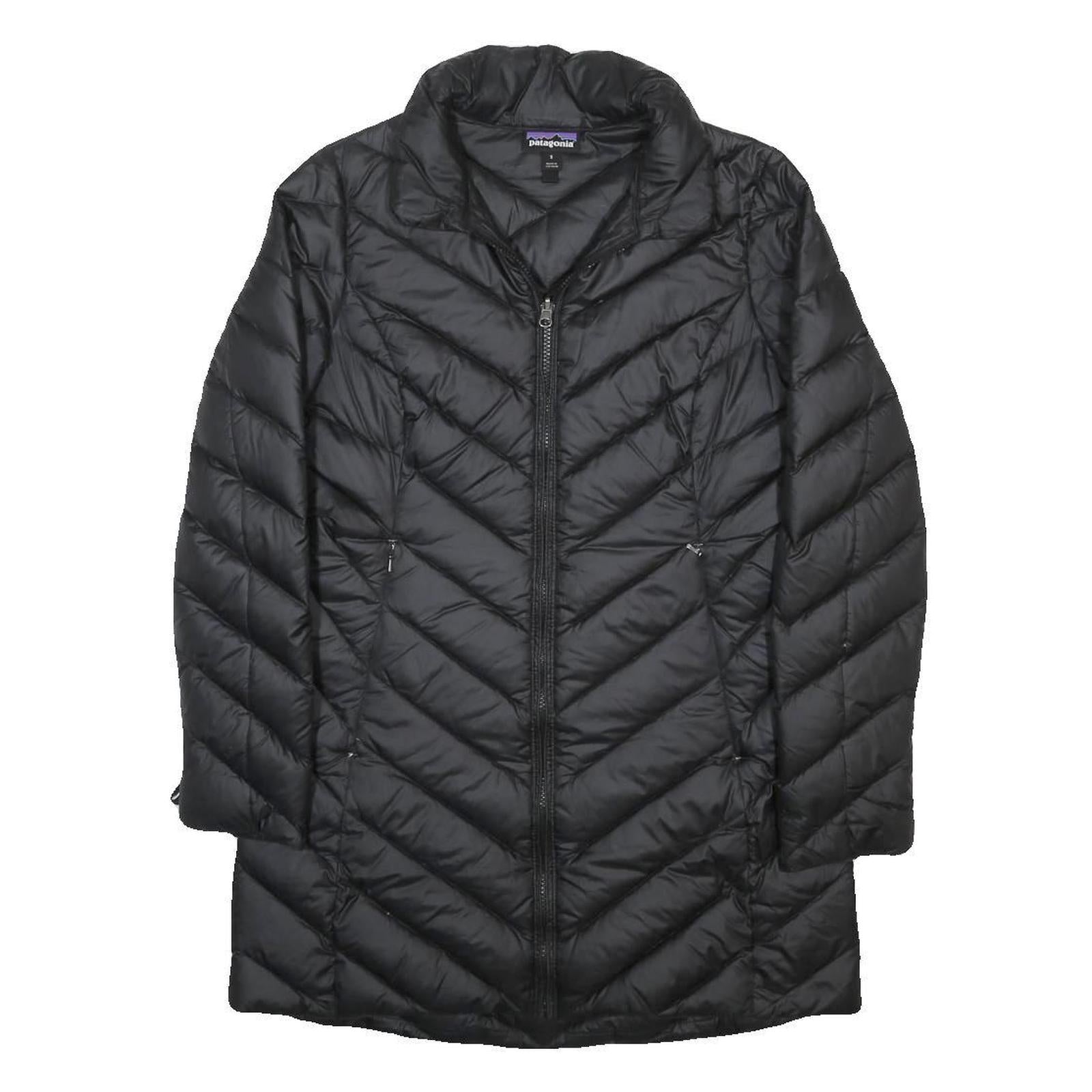 PATAGONIA Womens Black Jacket S Polyester Quilted Lightweight Zip Outdoor