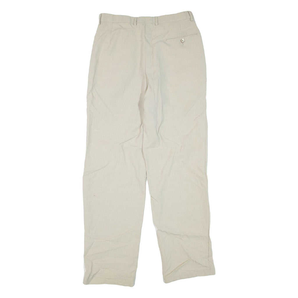 Mens Trousers Beige Regular Straight W32 L33