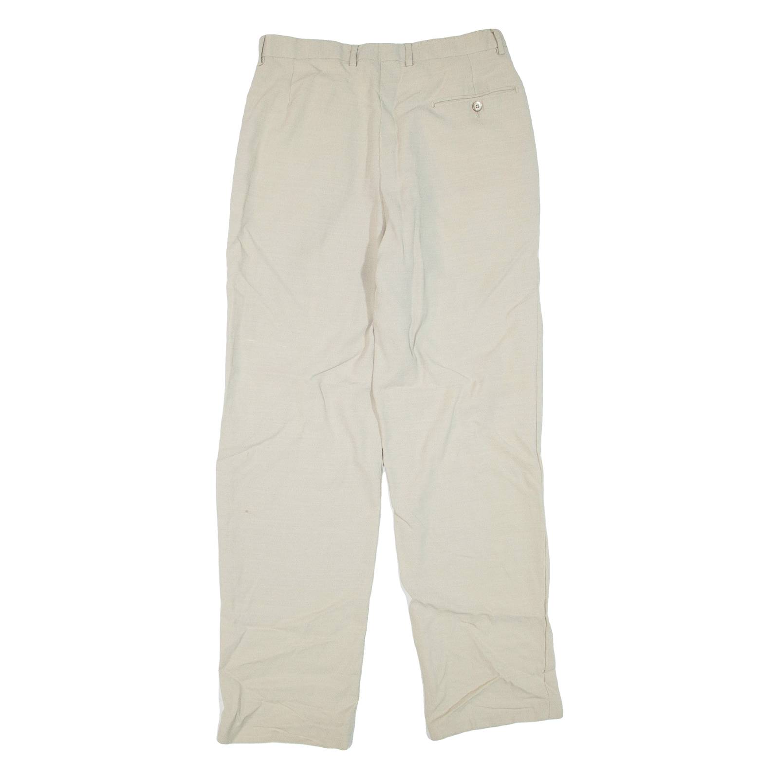 Mens Trousers Beige Regular Straight W32 L33