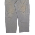DICKIES Mens Cotton Blend Grey Relaxed Straight Trousers W36 L28 Workwear