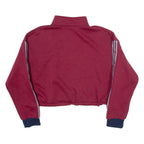 FILA Cropped Womens Sweatshirt Red 1/4 Zip XL