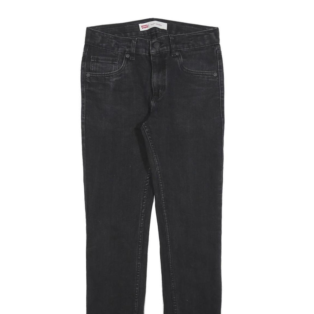 LEVI'S 510 Girls Jeans Black Slim Skinny Denim Dark W28 L31 Stretch Cotton