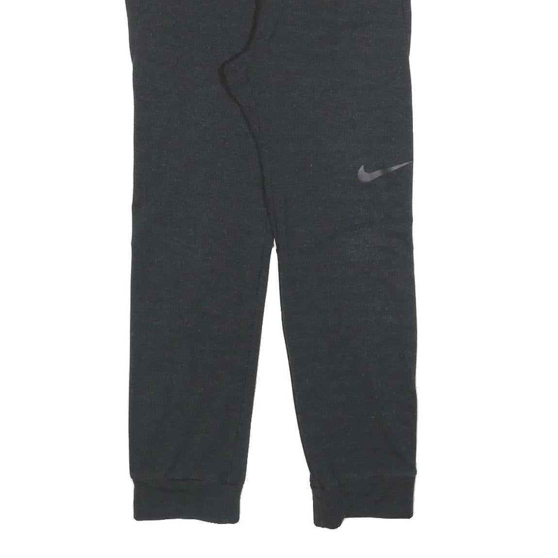 NIKE Boys Joggers Black Classic Tapered L W25 L25 Cotton Sportswear