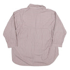 ZARA Womens Pink & White Striped Shirt Long Sleeve Collared M Cotton Blend