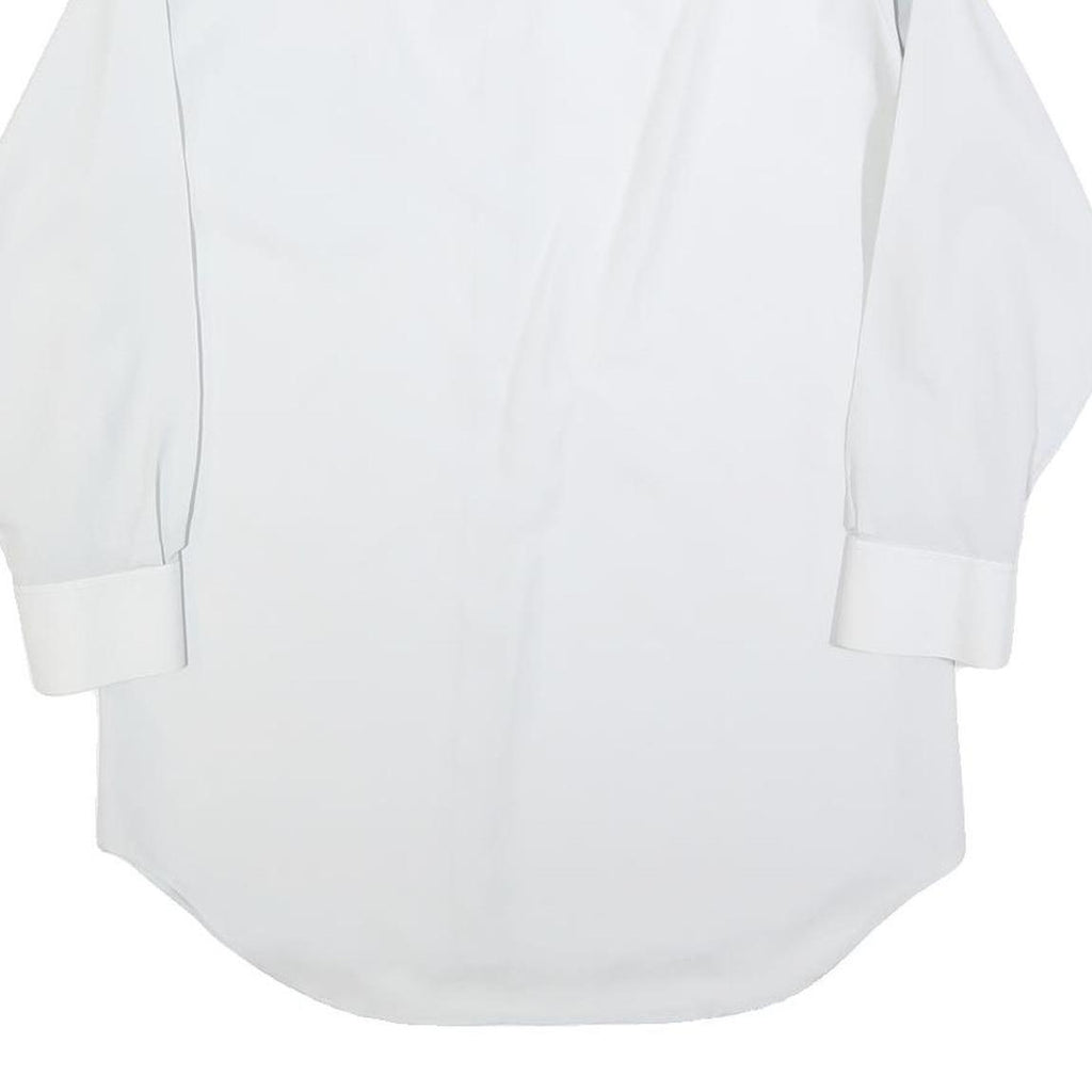 KAUF Mens White Shirt S Classic Formal Button-Up Long Sleeve Polyester