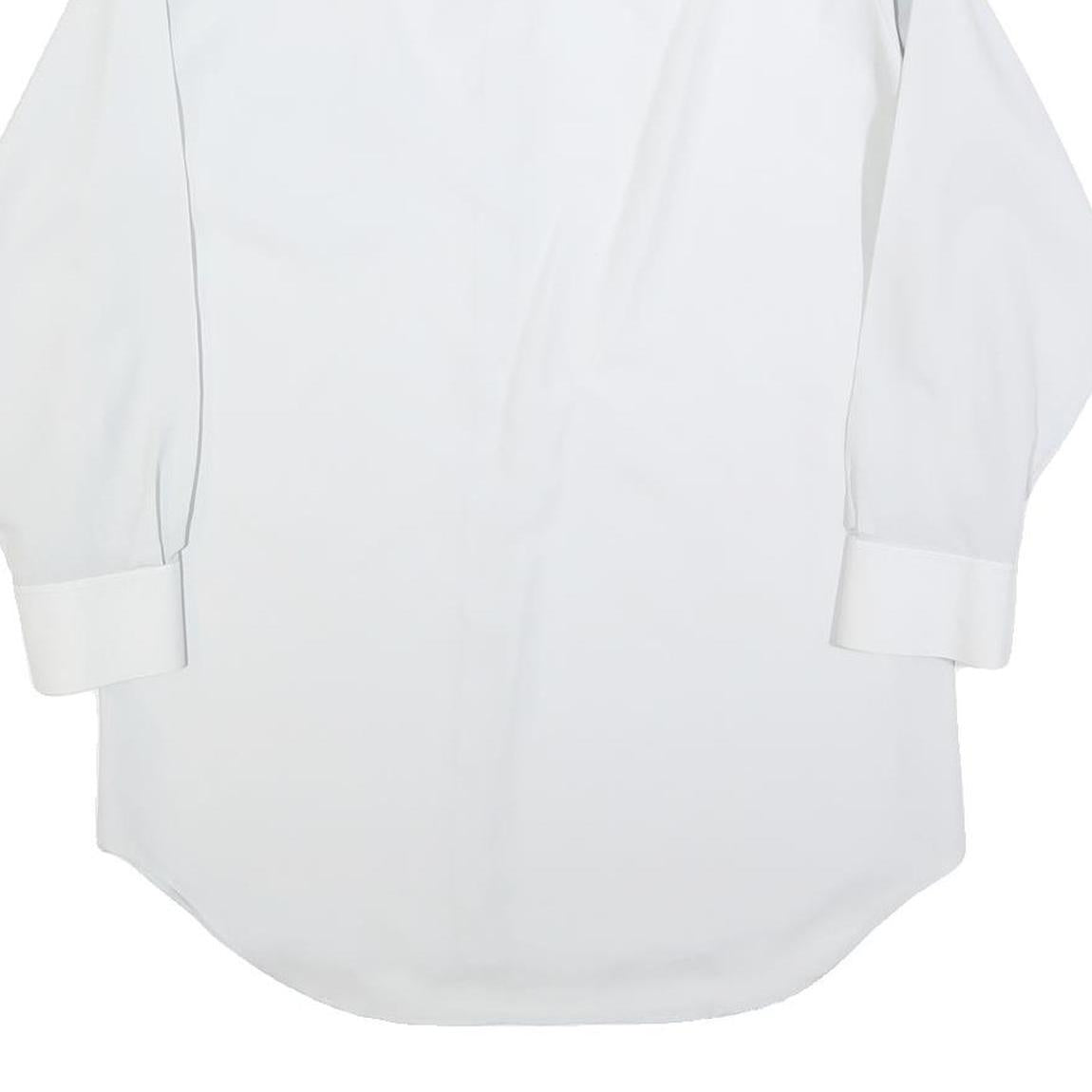 KAUF Mens White Shirt S Classic Formal Button-Up Long Sleeve Polyester