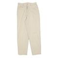 SAMANTHA Womens Cotton Blend Beige Regular Fit Trousers W28 L28 Zip Casual