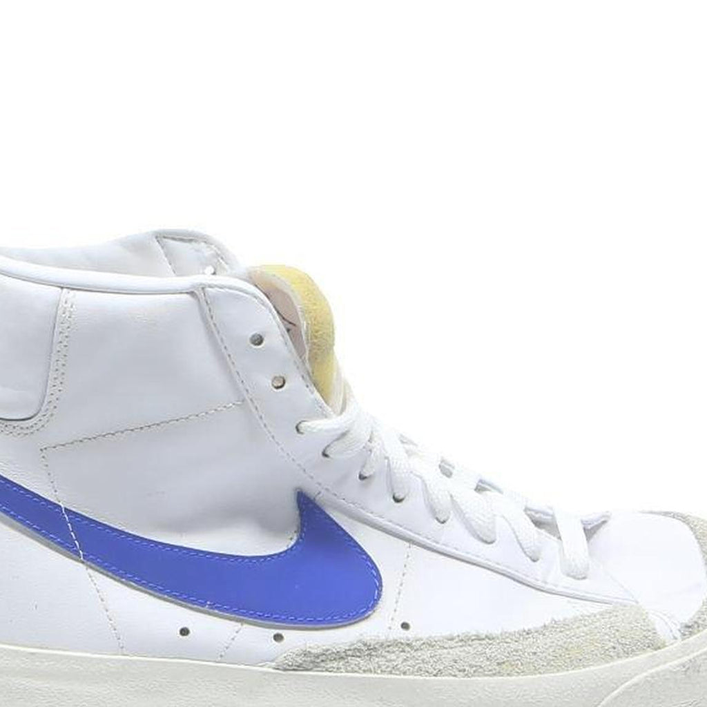 NIKE Blazer Mid Mens Leather White & Blue UK 8 Classic Vintage Sneakers