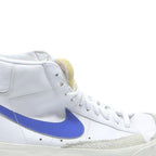 NIKE Blazer Mid Mens Leather White & Blue UK 8 Classic Vintage Sneakers