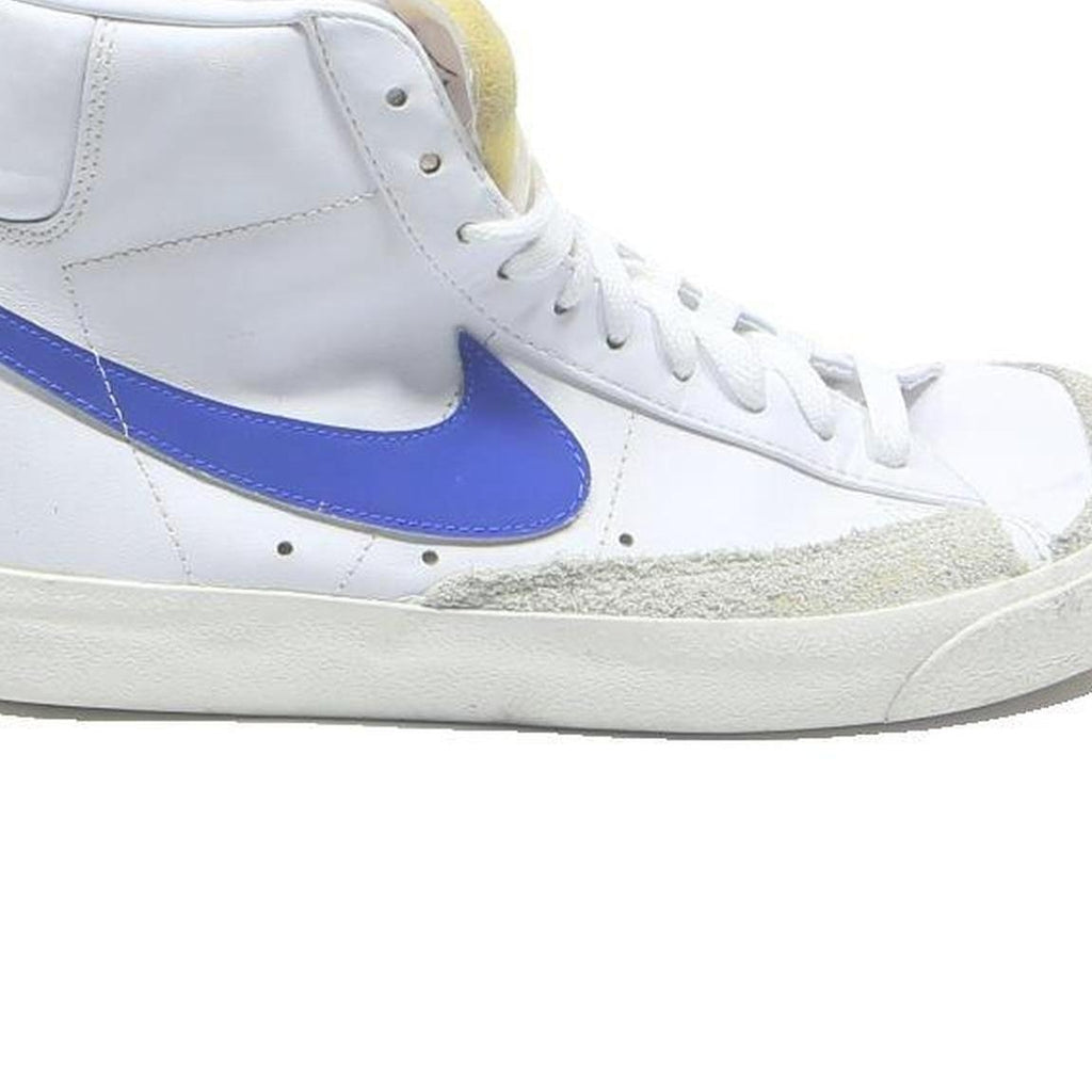 NIKE Blazer Mid Mens Leather White & Blue UK 8 Classic Vintage Sneakers