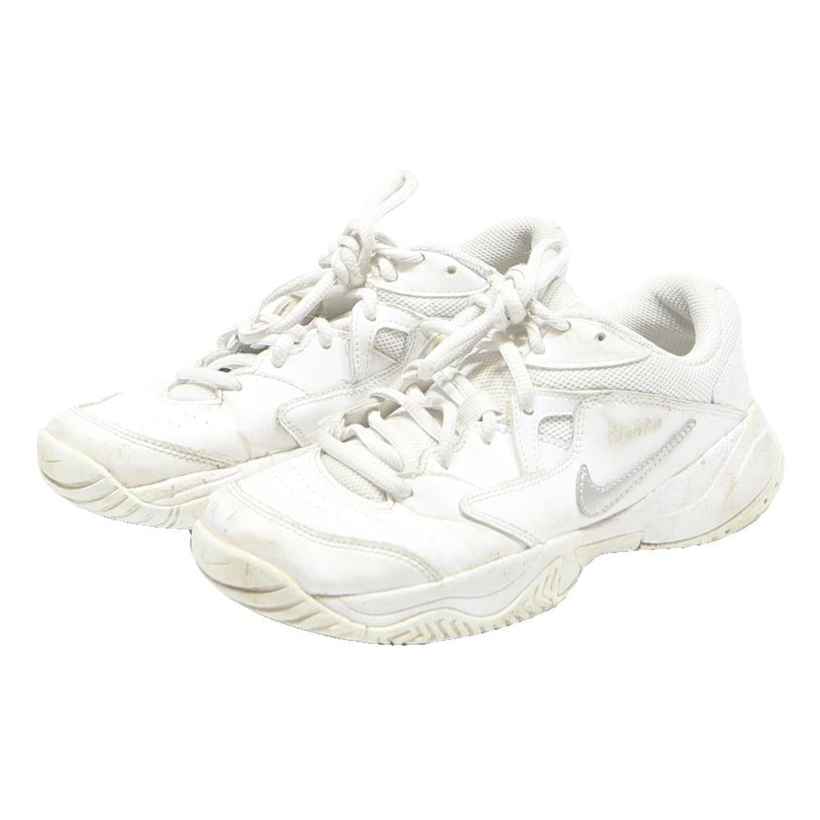 NIKE Womens Sports Lace-Up Trainers White Synthetic UK 3.5 Comfortable Casual