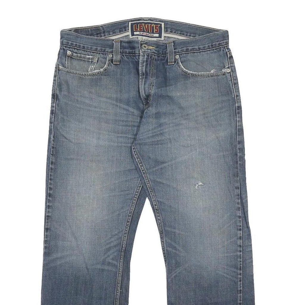 LEVI'S 514 Slim Mens Jeans Blue Regular Straight Denim Medium W36 L30 Classic