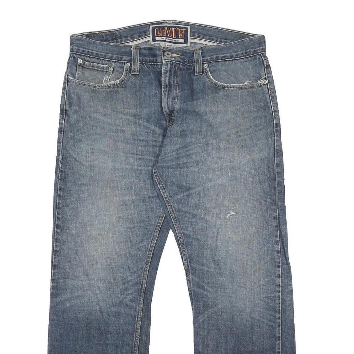 LEVI'S 514 Slim Mens Jeans Blue Regular Straight Denim Medium W36 L30 Classic