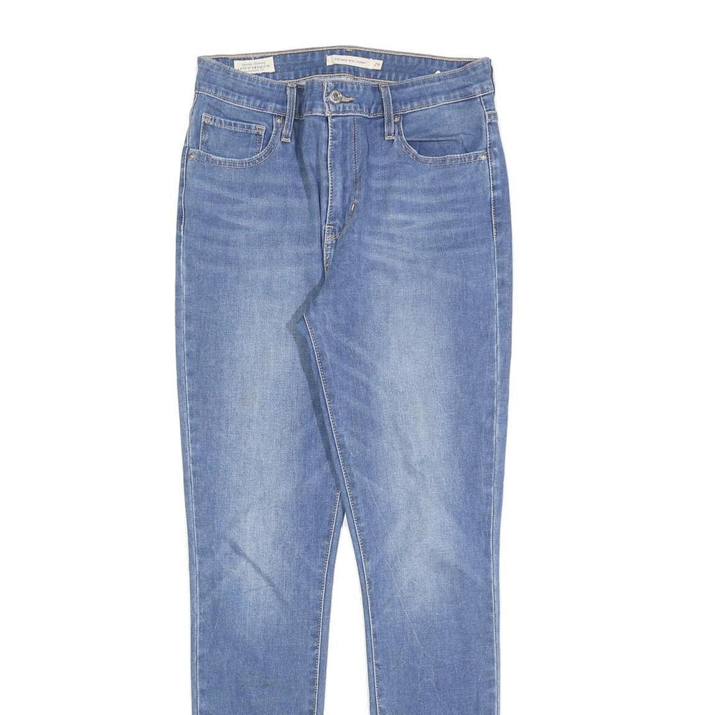 LEVI'S 721 Womens Slim Blue Denim Medium W29 L30 Slim Fit Zip Jeans