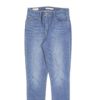 LEVI'S 721 Womens Slim Blue Denim Medium W29 L30 Slim Fit Zip Jeans