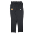 NIKE Mens Joggers Black FC Barcelona L W32 L30 Sports Logo Slim Tapered Fit