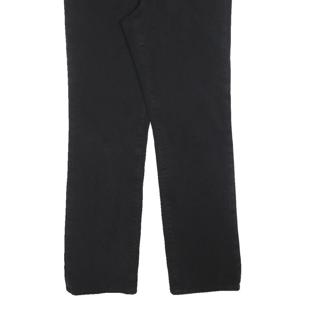 LEVI'S Womens Cotton Blend Black Regular Straight Trousers W32 L30 Classic Zip