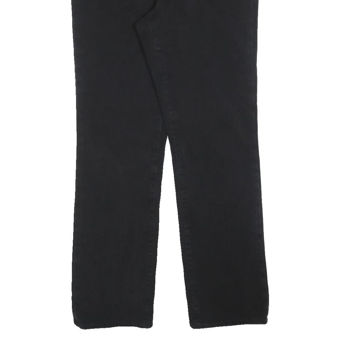 LEVI'S Womens Cotton Blend Black Regular Straight Trousers W32 L30 Classic Zip