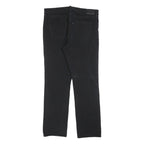 LEVI'S Womens Cotton Blend Black Regular Straight Trousers W32 L30 Classic Zip
