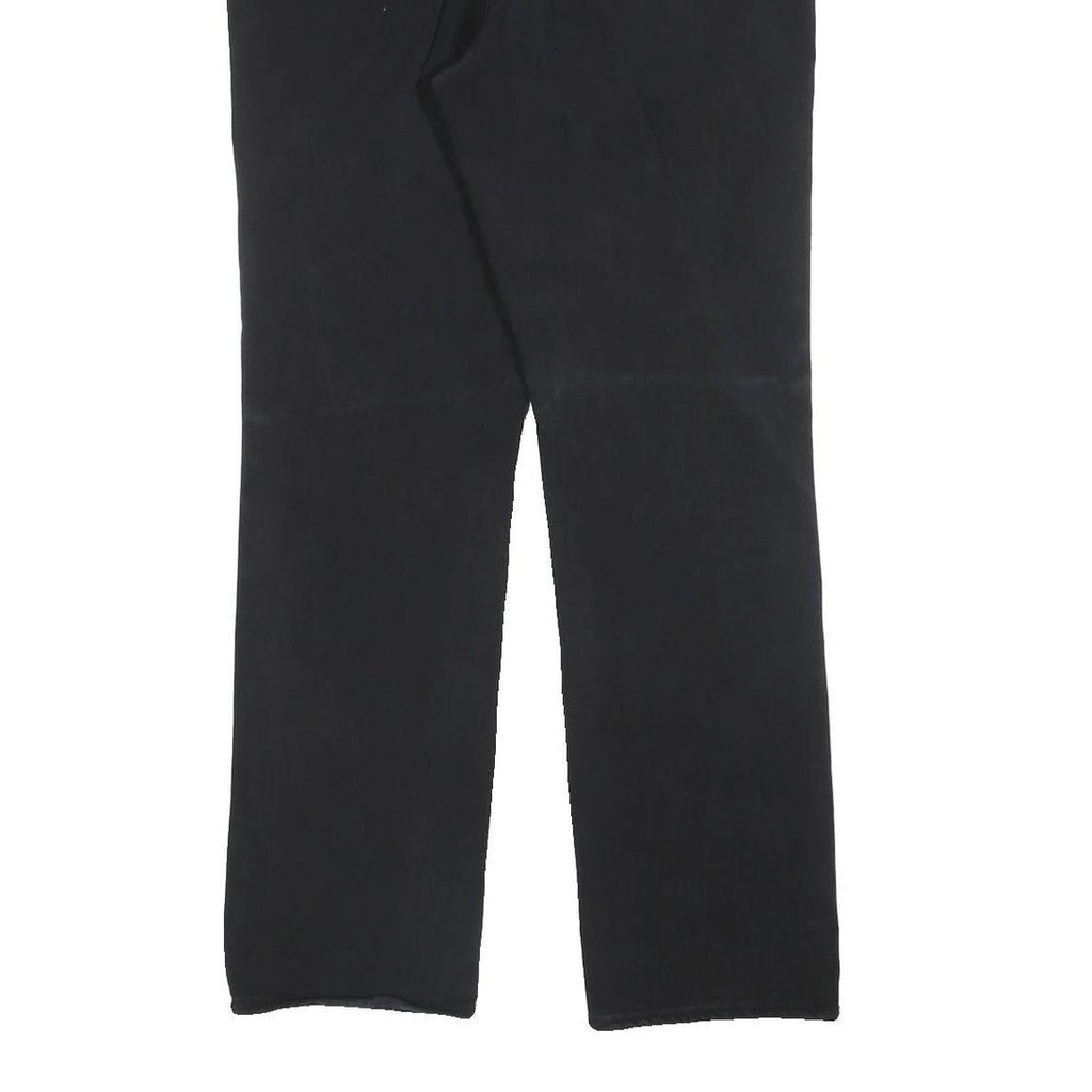 LEVI'S Womens Cotton Blend Black Regular Straight Trousers W32 L30 Classic Zip