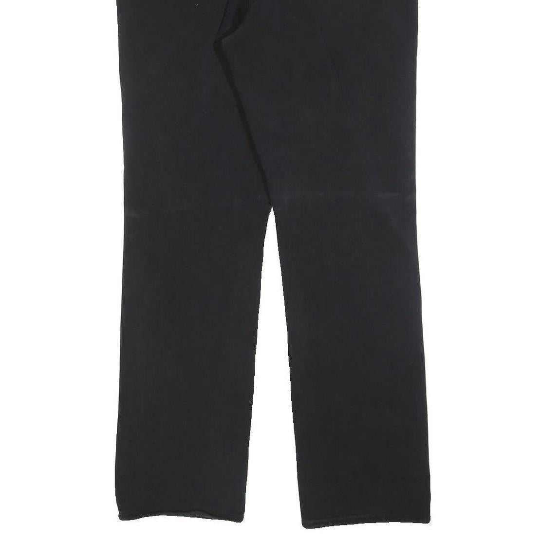 LEVI'S Womens Cotton Blend Black Regular Straight Trousers W32 L30 Classic Zip