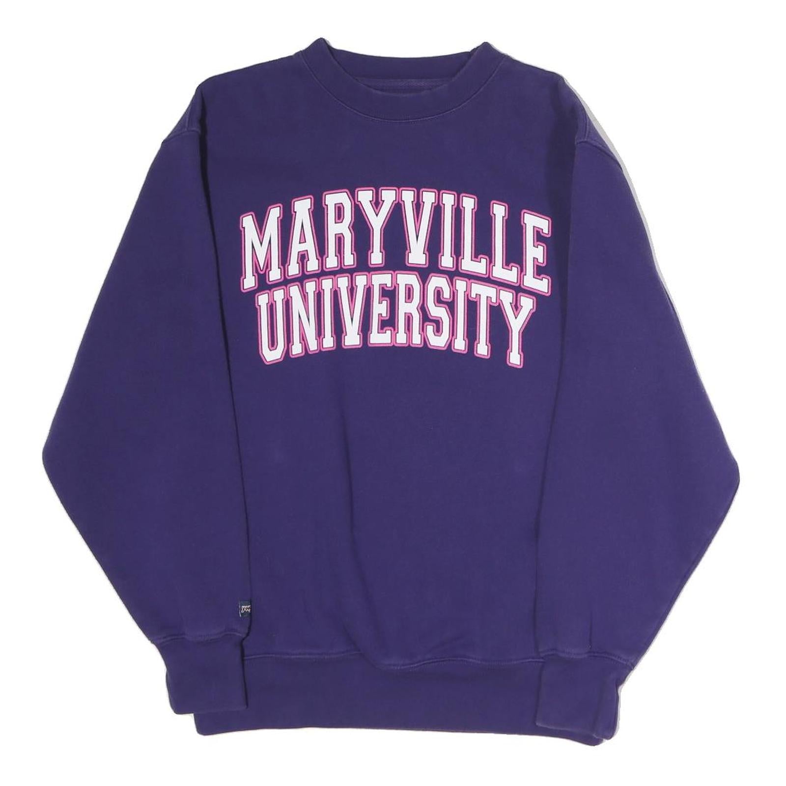 JANSPORT Womens Purple Maryville University Crew Neck M Cotton Blend Sweatshirt