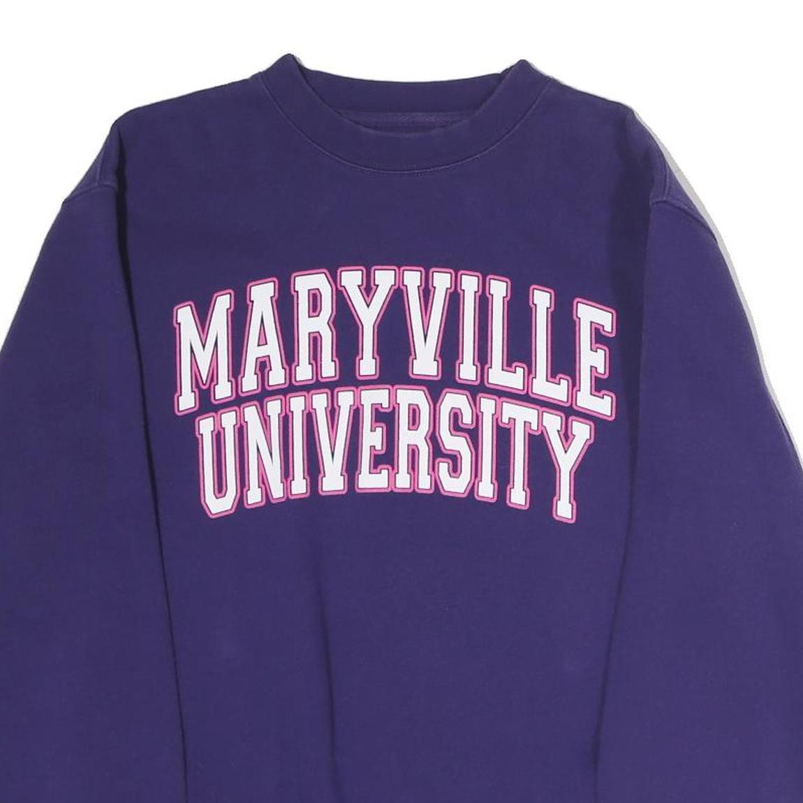 JANSPORT Womens Purple Maryville University Crew Neck M Cotton Blend Sweatshirt