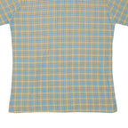 ACKERMANN Mens Beige & Blue Checked Short Sleeve Shirt M Cotton Blend Casual