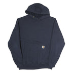 CARHARTT Mens Navy Pullover Hoodie M Workwear Casual Cotton Sweatshirt
