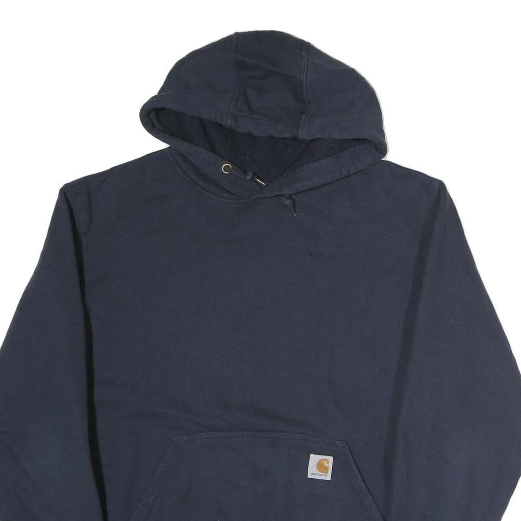 CARHARTT Mens Navy Pullover Hoodie M Workwear Casual Cotton Sweatshirt