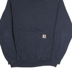CARHARTT Mens Navy Pullover Hoodie M Workwear Casual Cotton Sweatshirt