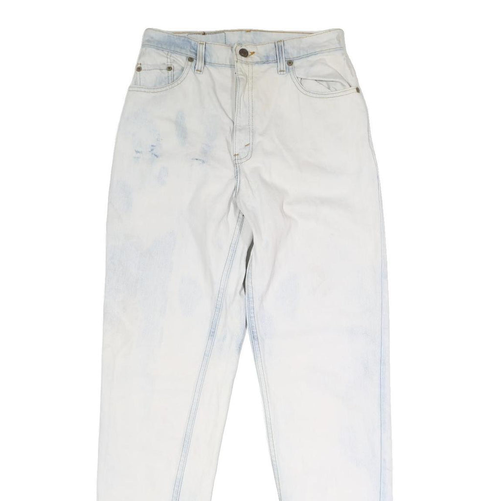 LEVI'S Womens Jeans Blue & White Regular Straight Denim Light W30 L33 Classic