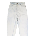 LEVI'S Womens Jeans Blue & White Regular Straight Denim Light W30 L33 Classic