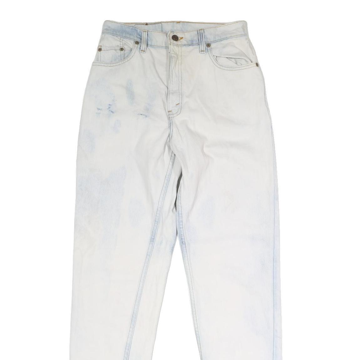 LEVI'S Womens Jeans Blue & White Regular Straight Denim Light W30 L33 Classic